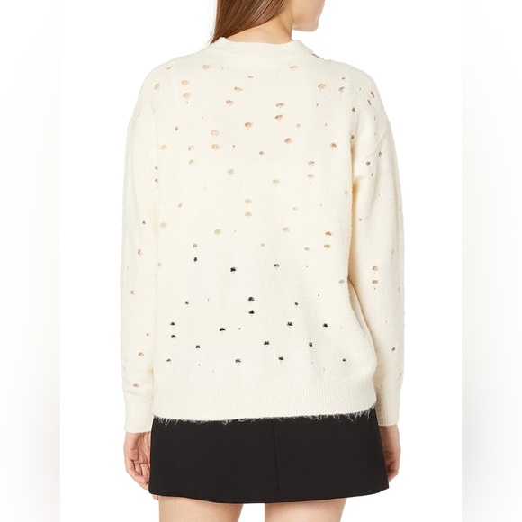 ASTR The Label Distressed Dolman Sleeve Pullover Sweater - Picture 3 of 12